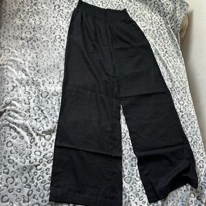 Brand new solid black wide leg pants